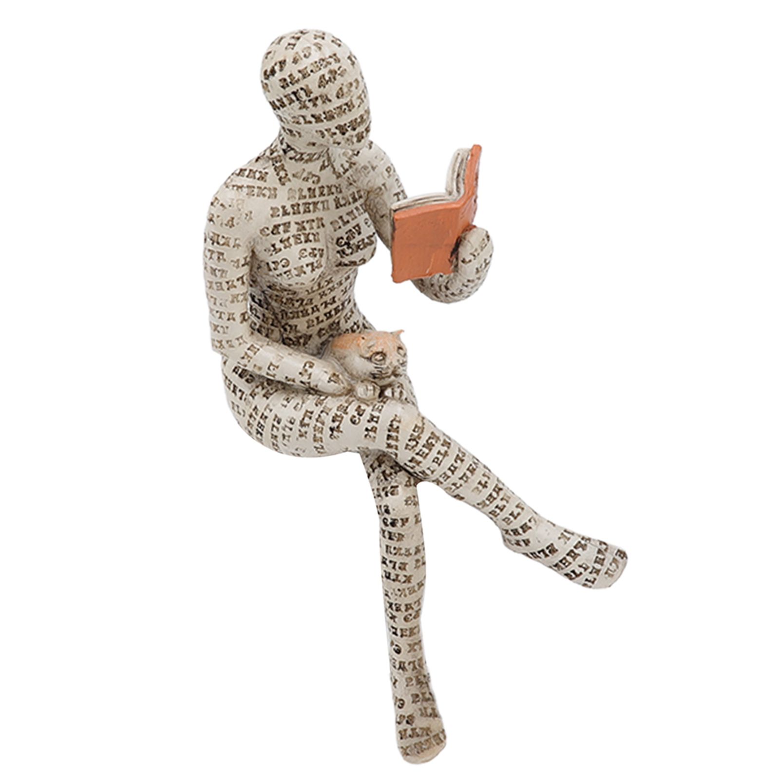 Resin Reading Woman Figurine Innovative Lady Reading Pulp Molding Bookshelf Ornaments for Home Decoration B โ image 2