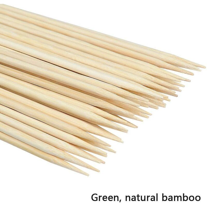100 Pieces Wooden Skewers, 30Cm Bamboo Skewers Sticks, Skewers For Fruit, Cocktail, Bbq And Vegetables — image 2