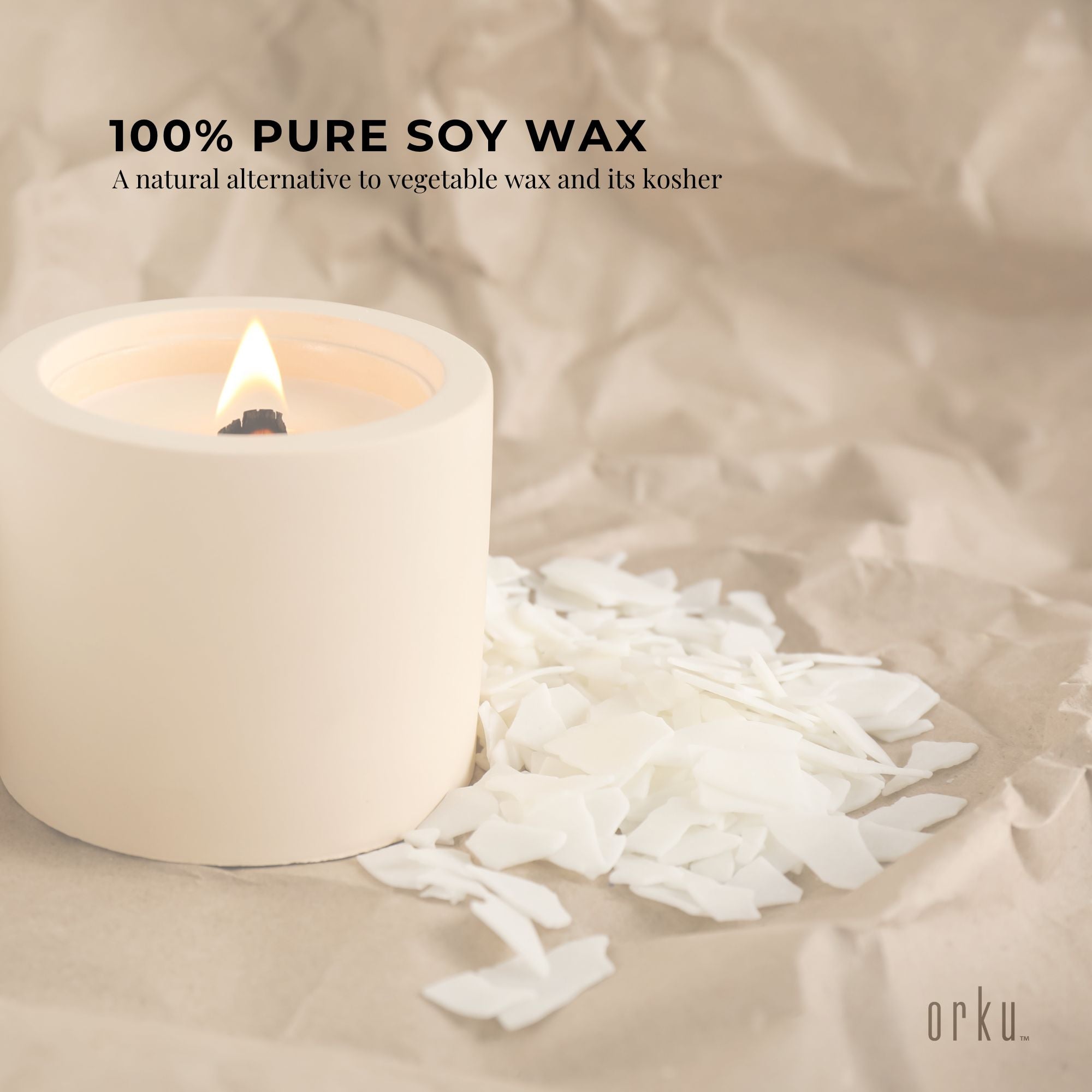 50g Golden 464 Soy Wax Flakes - 100% Pure Natural DIY Candle Melts Chips β image 5