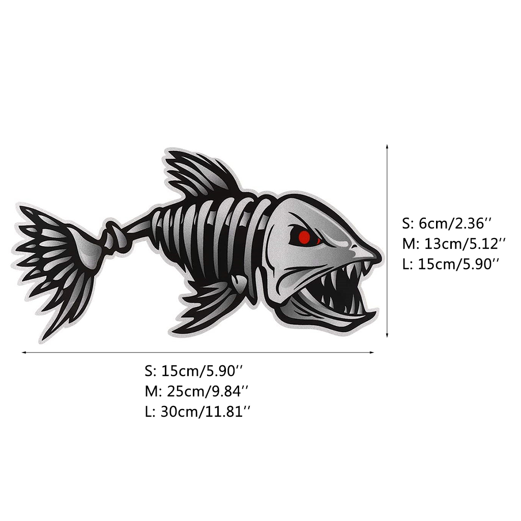 Kayak Fishing Boat Decal Sticker Set of 2, 25 × 13cm Reflective Car Decal Accessories — image 5