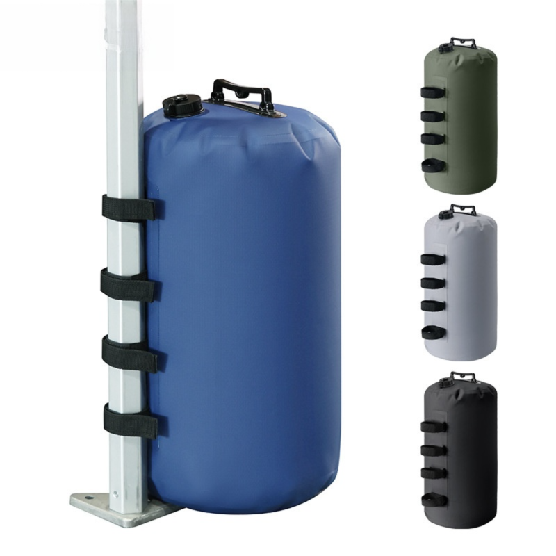 10L(20X30CM) Gazebo Water Weight Bag Green- Portable Refillable Canopy Leg Anchor with Carry Handle, Pole Straps and Anti Backflow Valve for Camping, Marquees โ image 2