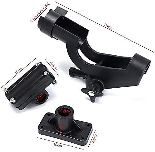Adjustable Rotatable Plastic Fishing Rod 3 Mount Rack Holder Bracket Boat Canoeing Rowing Mount Kit Kayak Side Rod Holder โ image 5
