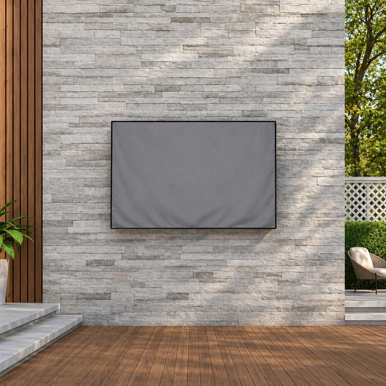 Weatherproof Outdoor Wall-Mounted TV Cover, 210D Oxford Fabric, Dustproof, Waterproof, and UV-Resistant for Patio, Terrace, and BBQ Area Use โ image 3