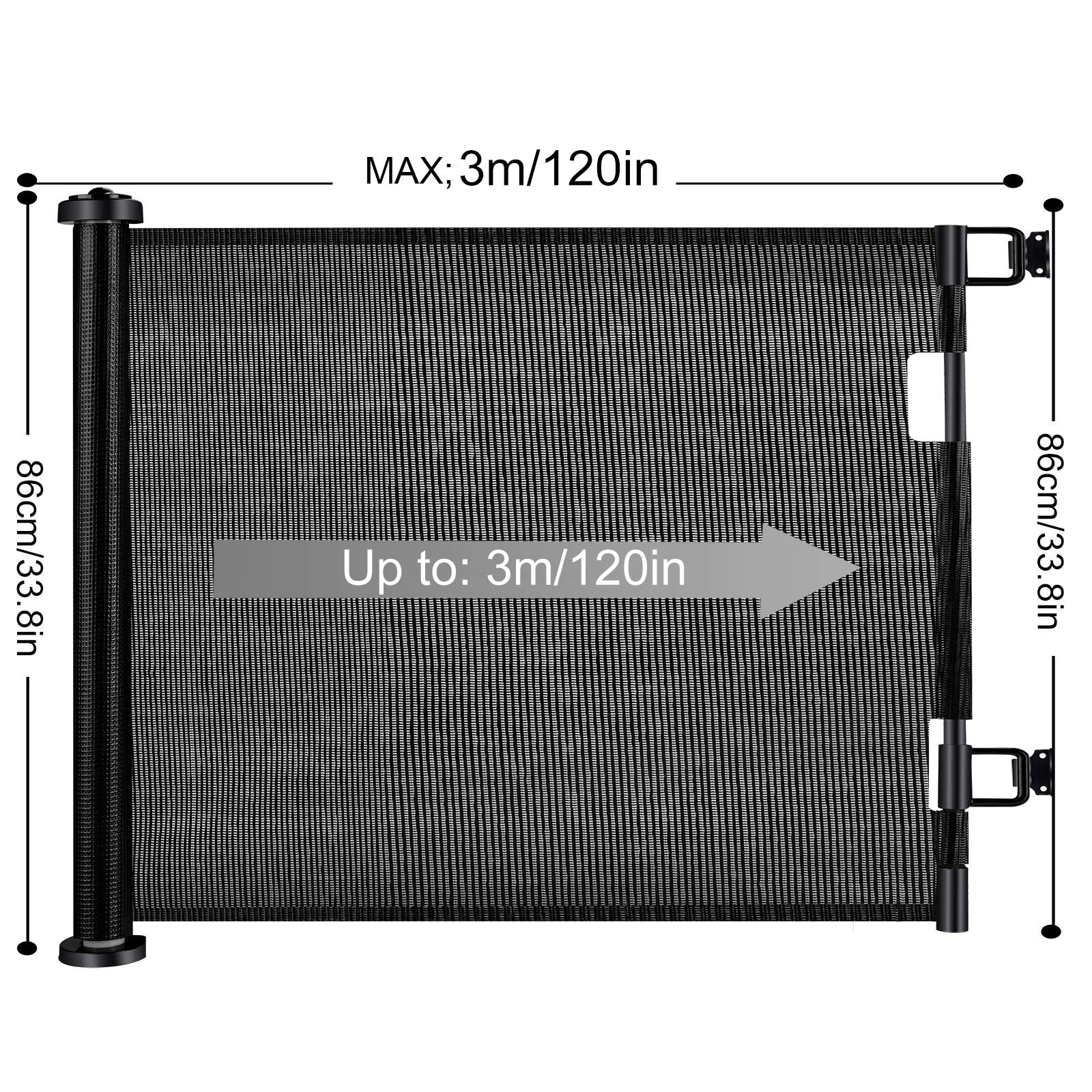 Retractable 3M Doorways Hallways Stairs Baby Gate Dog Pet Gate Indoor Outdoor Safety Gates โ image 5