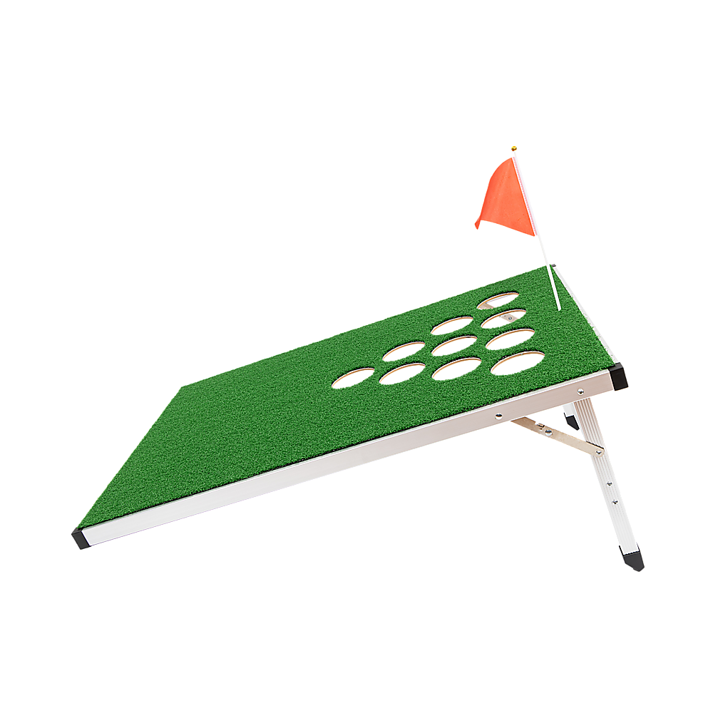 Golf Cornhole Game With Chipping Mats, Golf Balls, Putters โ image 5
