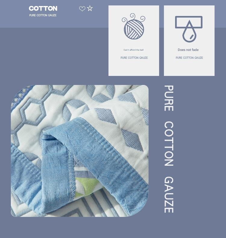 Snowflake Soft Cotton Gauze Pillowcase Set - Breathable, Non-slip, Extra Large (Pillow Core Not Included)56 × 80cm — image 3