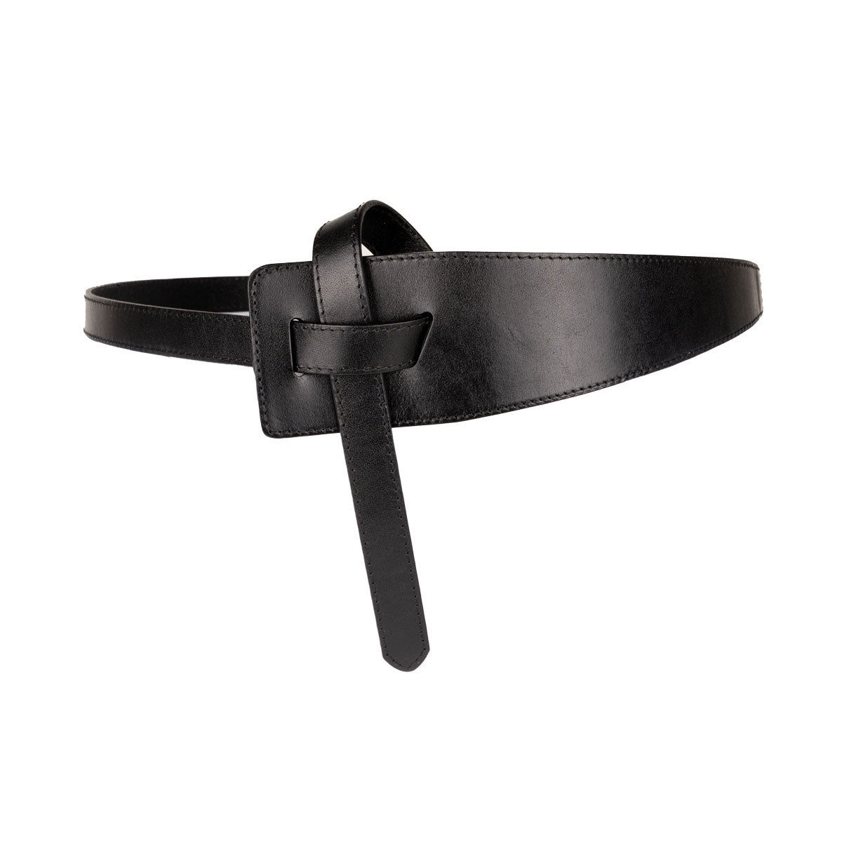 Peroz Ivy Women's Black Leather Knot Belt — image 2