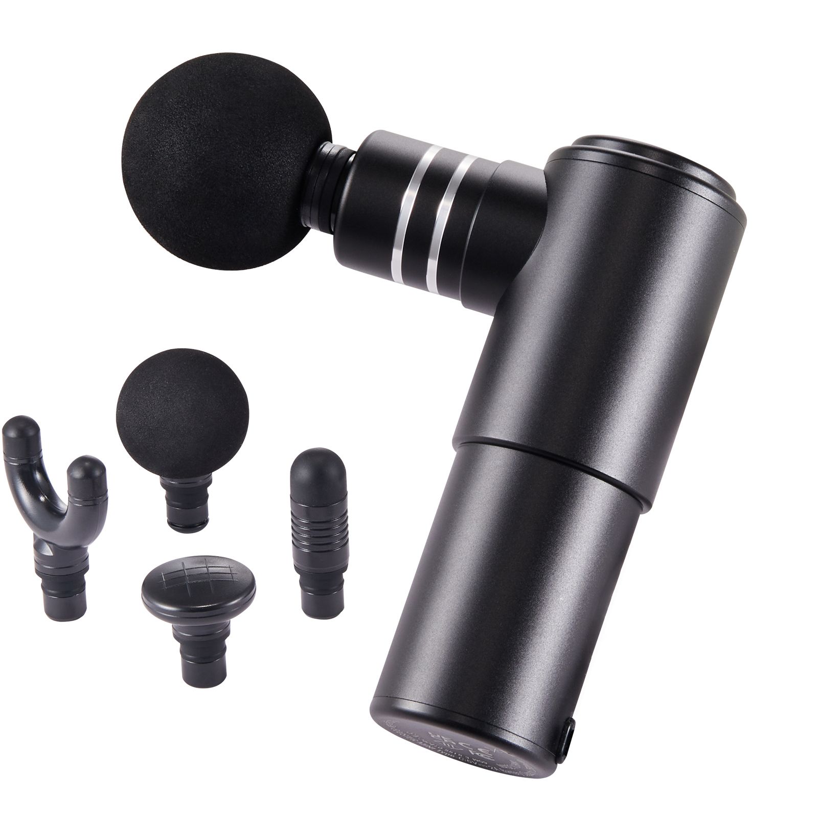 Massage Gun Deep Tissue, Percussion Muscle Massager for Athletes - with 4 Speed Levels & 4 Massage Heads, 12V 2500mAh Batteries, Handheld Electric Massage Gun