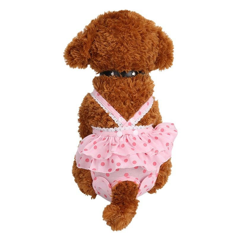 Pet Dog Menstrual Pants Cotton Pink S Black L Size: L; Neck (cm): 32-38; Bust (cm): 44-50; Back length (cm): 31-35; Recommended pet weight (kg): 7.0 - 10.0 โ image 2