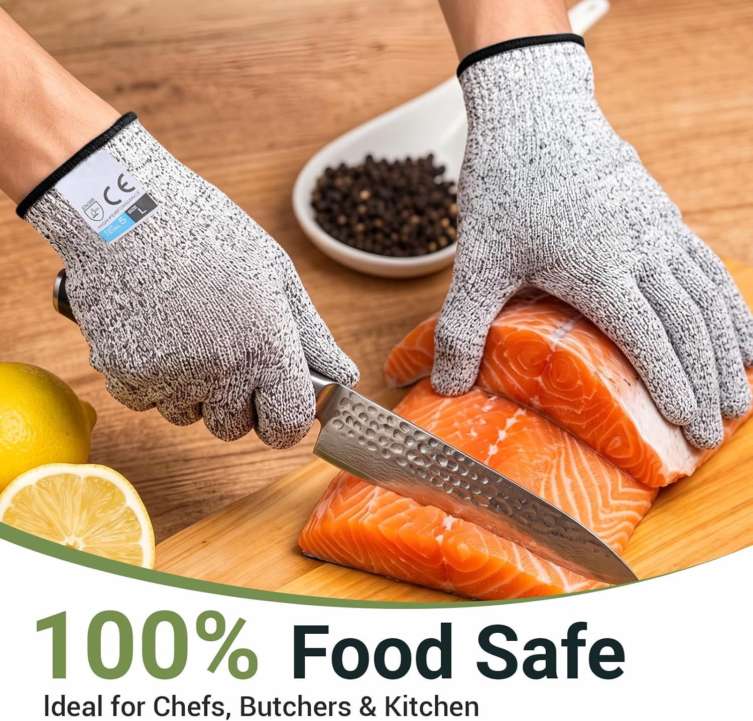 Cut Resistant Gloves for Men Women, Kitchen Gloves for Food Prep, Cutting Gloves With Superior Comfort and Grip for Meat Cutting, Oyster Shucking โ image 3