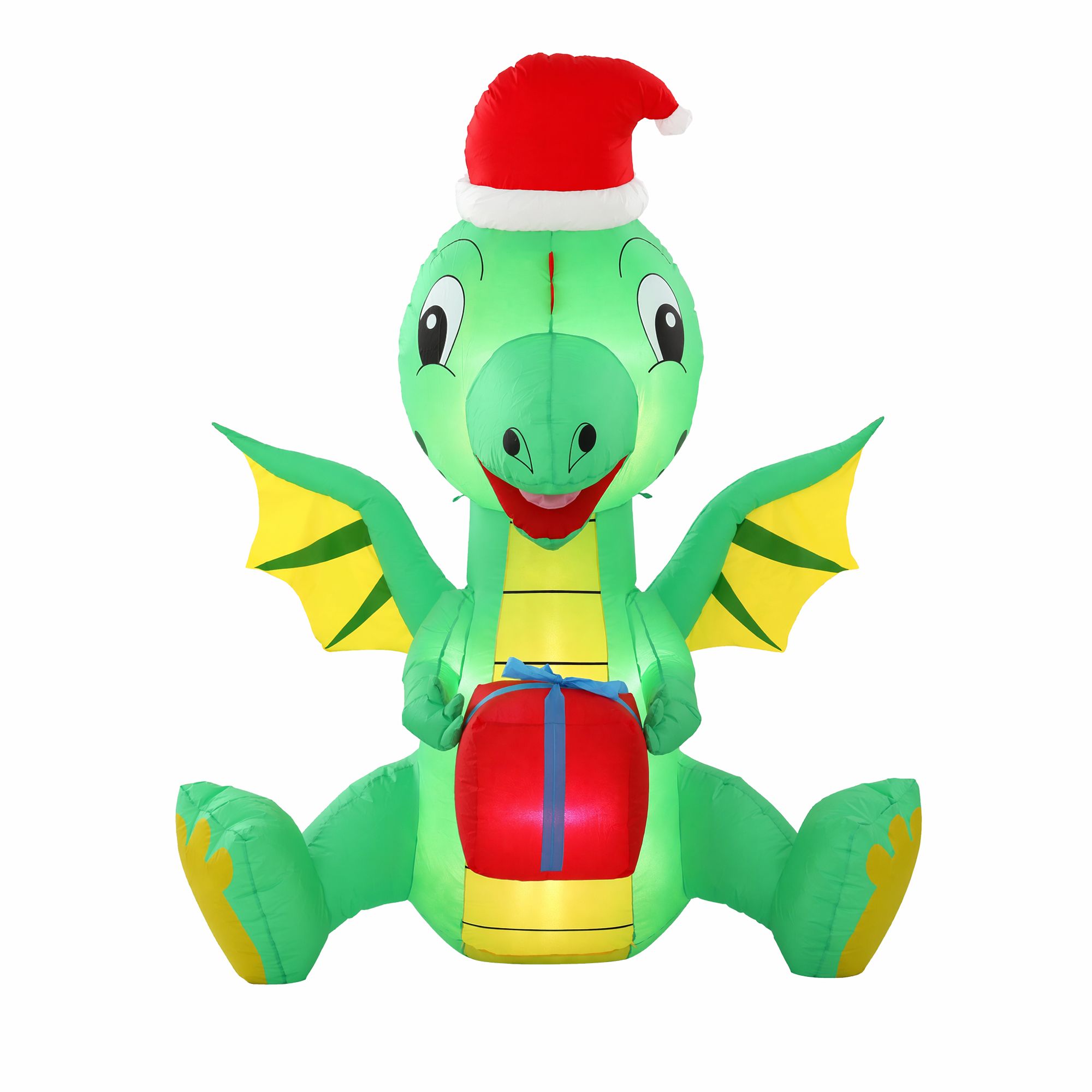 Jingle Jollys Christmas Inflatable Dragon 1.8M Height LED Outdoor Decorations Illuminated โ image 3