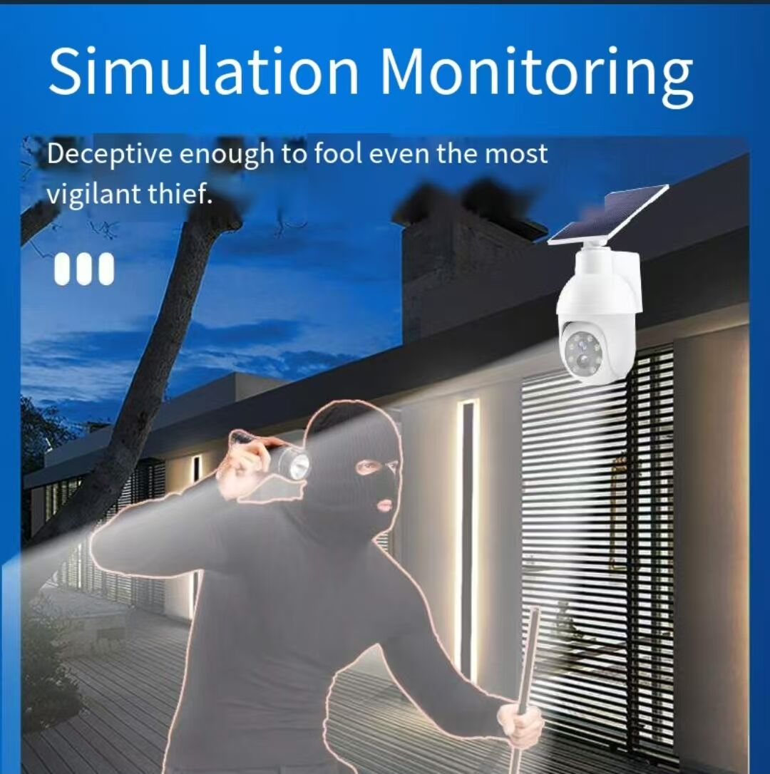 Solar sensor simulation camera light - No real monitoring function, simulated appearance design, smart sensor lighting, for outdoor security warning purposes โ image 5