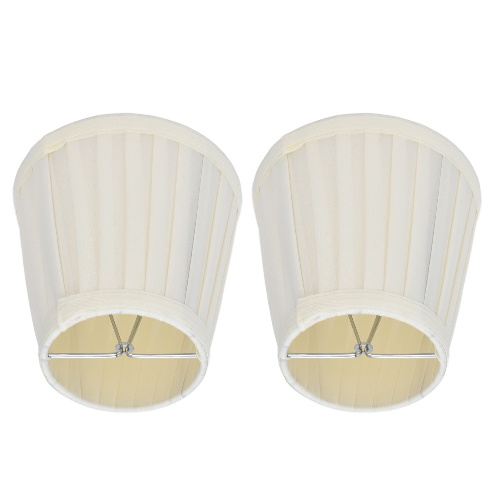 2 Pcs Double Small Lamp Shade Clip On Bulb Comfortable Material Barrel Fabric Lampshade for Table Chandelier Wall LampPX30 โ image 3