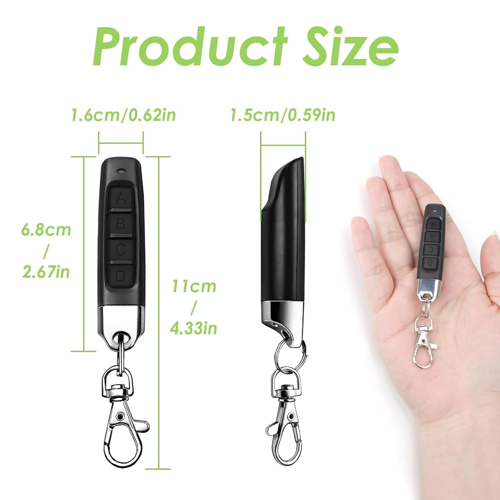 3 Pack Copy Remote Controller Universal Garage Door Wireless Cloning Key Duplicator Electric Opener Durable Wireless Cloning โ image 2
