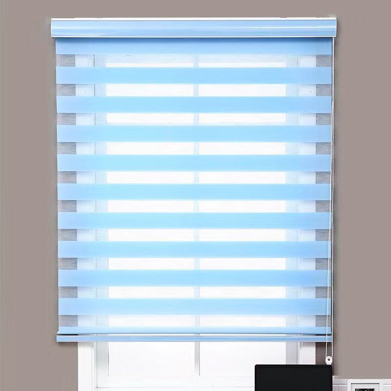 Day-Night Zebra Roller Blind, Blue Light-Filtering Window Shade, 50 x 120 cm