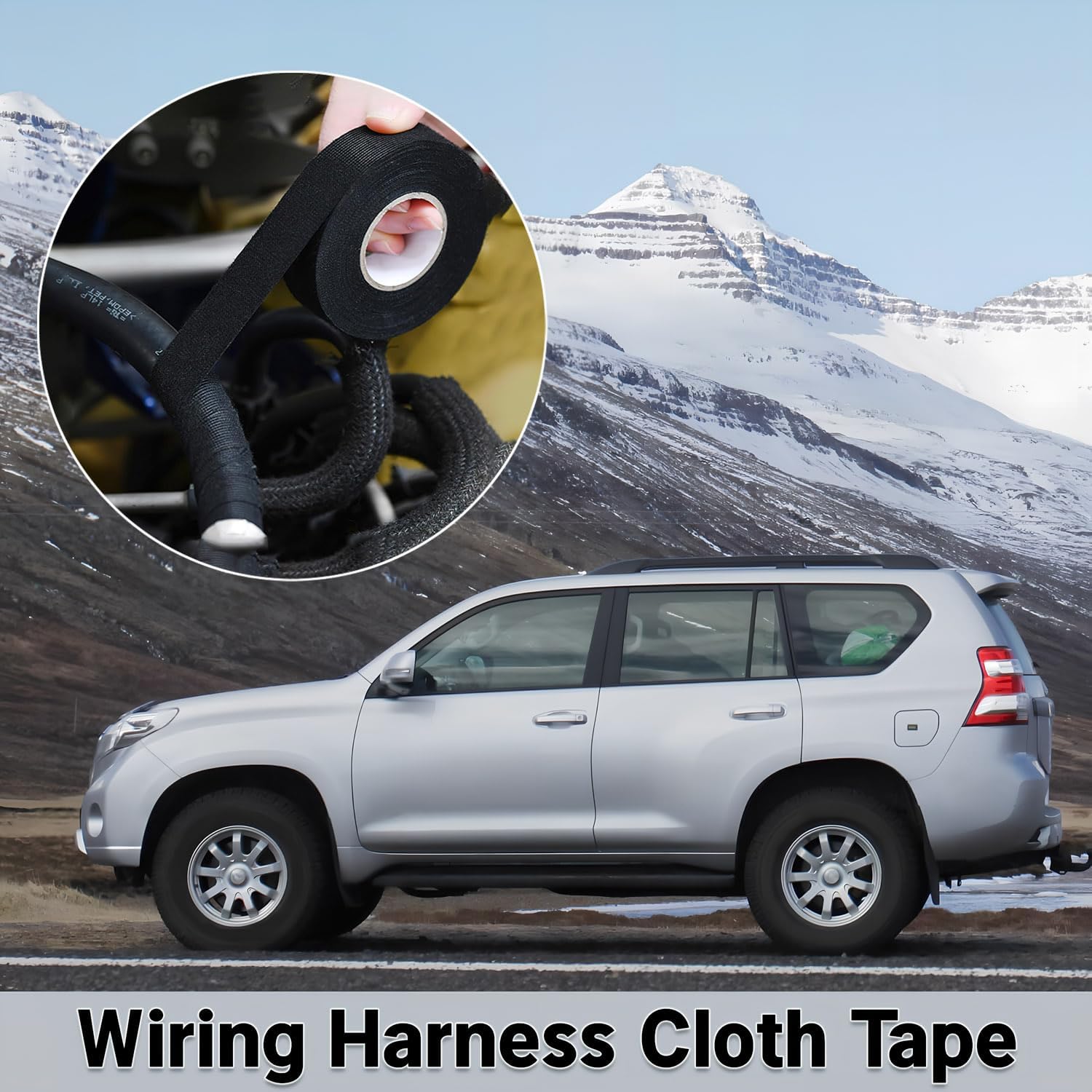 Wire Harness Tape for Electrical Automotive Engine Harness Wrap Protection Noise Damping Cables Fixed 0.59 Inch x 82 FT โ image 6