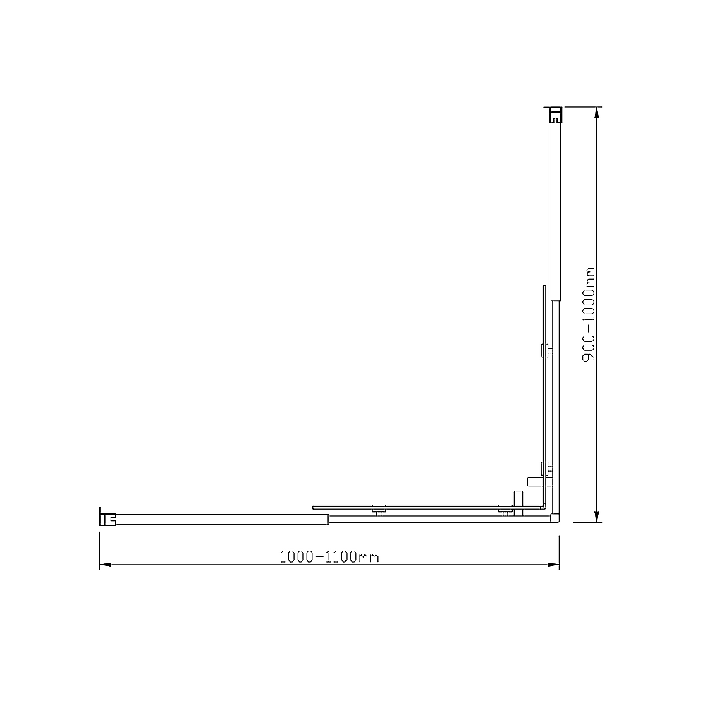 Adjustable 1100x1000mm Double Sliding Door Glass Shower Screen in Gold โ image 5