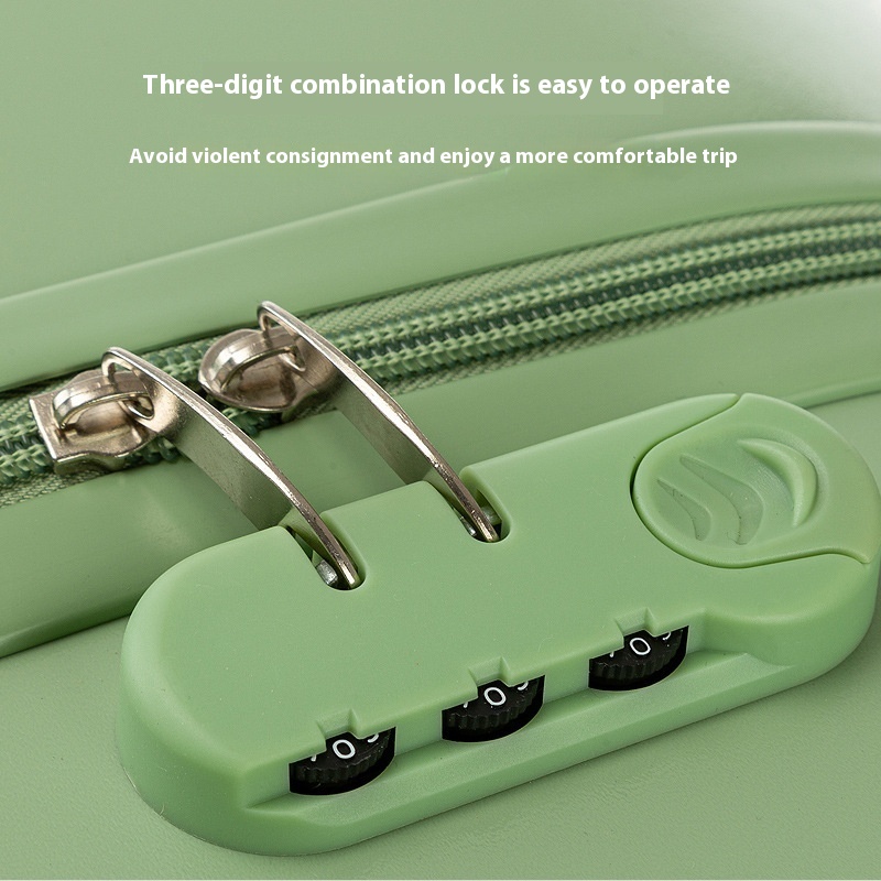 Dark Green 18-Inch Lightweight Carry-On Luggage - Waterproof & Anti-Theft Suitcase with Silent Universal Wheels โ image 4