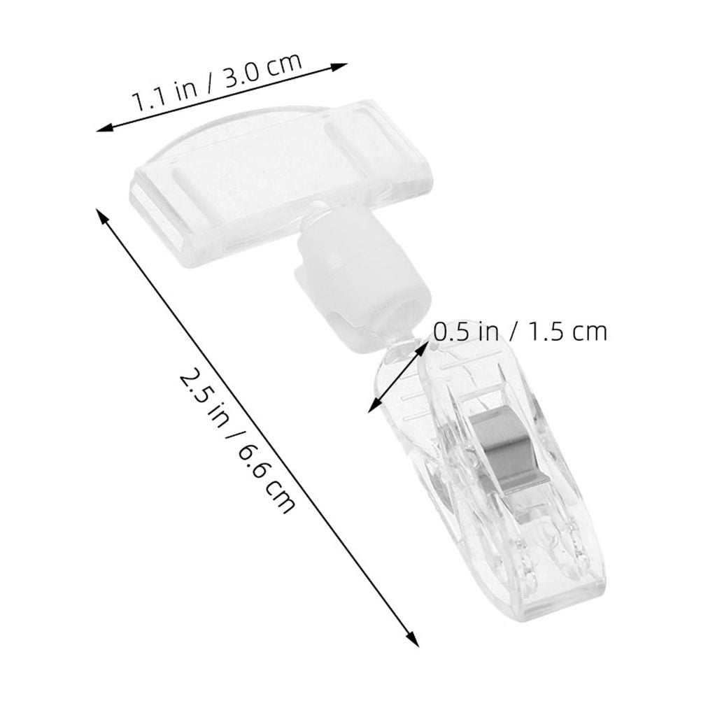 16 Pcs Name Tag Clips for Badges Holder with Display Transparent — image 2