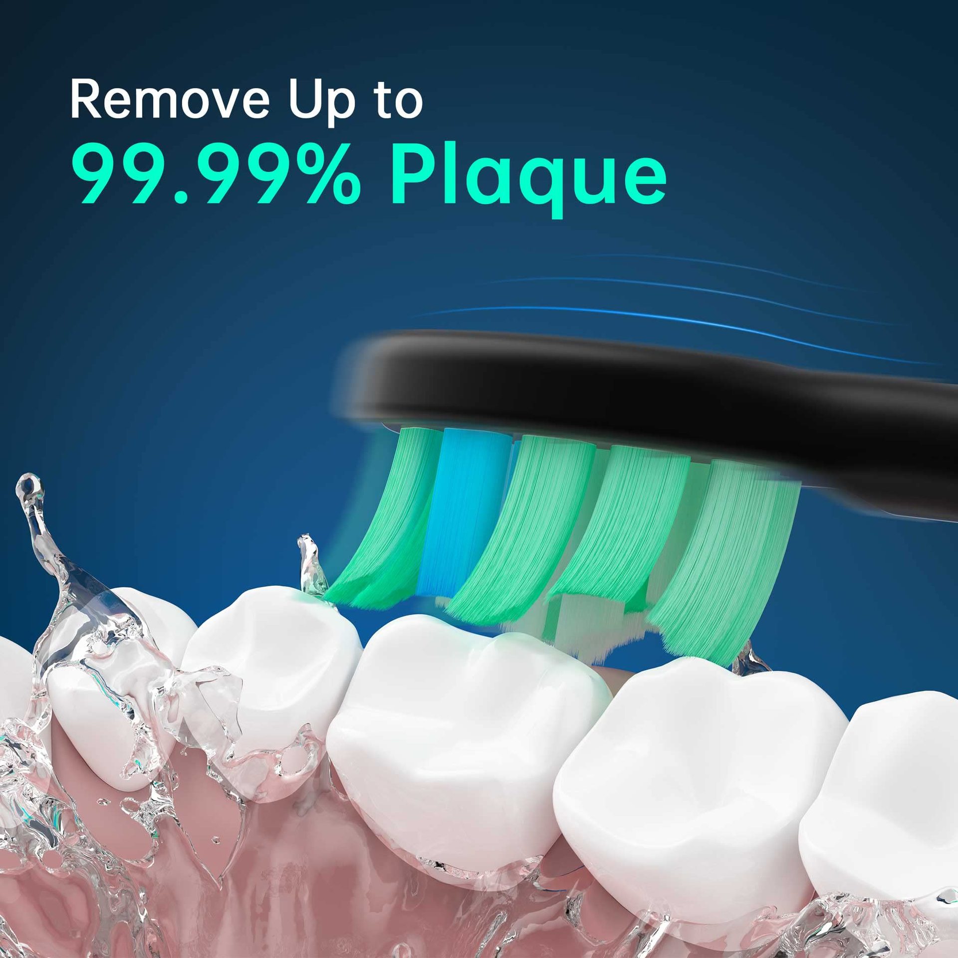 Advanced Electric Toothbrush with 5 Modes and 8 Brush Heads(Black) — image 2