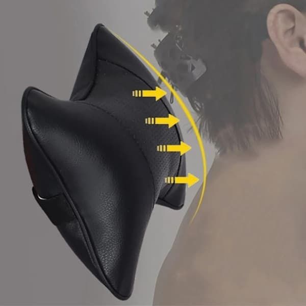 2 Pack Black Car Neck Pillow, Travel Headrest Cushion for Long Journeys, Neck Support Pillow, 25 x 17 x 9 cm Size โ image 3
