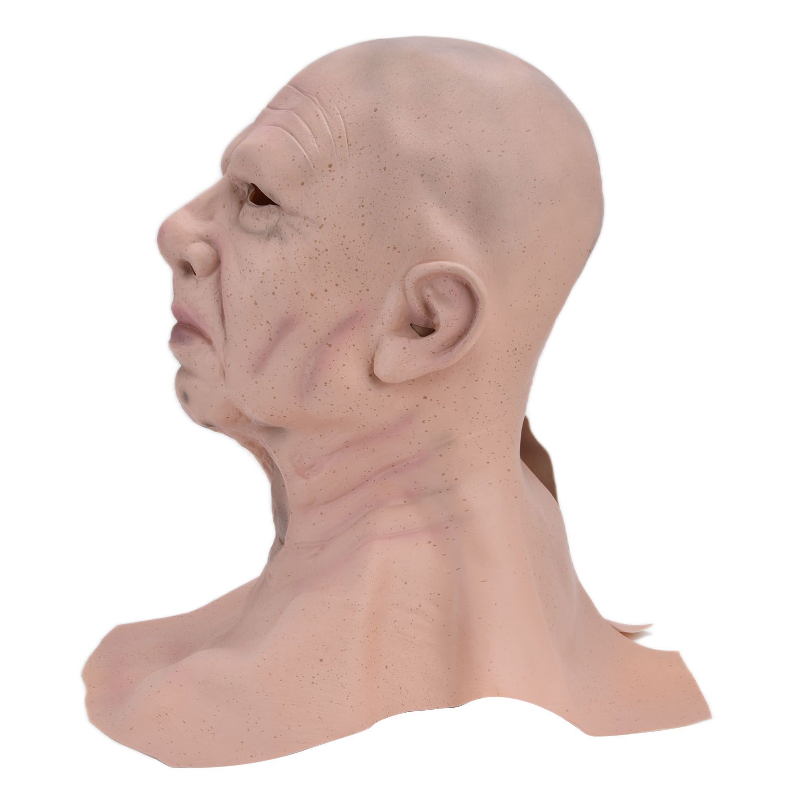 Realistic Bald Head Man Mask Latex Human Face Mask Funny Scary Halloween Costume Cosplay Props โ image 4