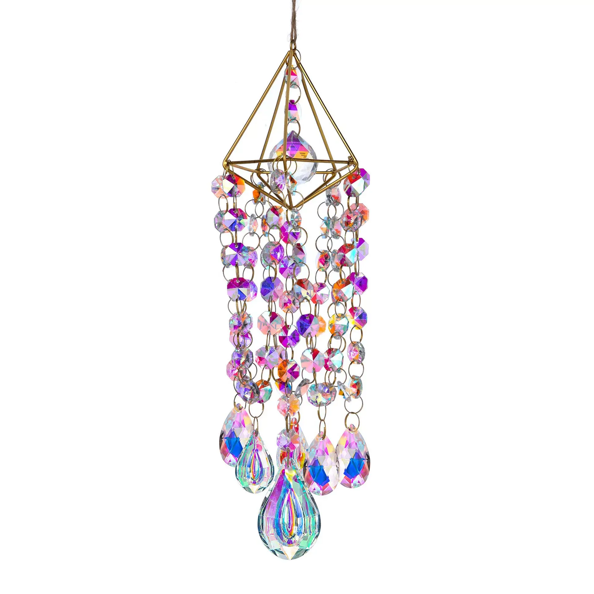 Rainbow Manufacturing for Window Hanging, Rainbow Maker Indoor Window Glass Wind Chimes Home Garden Decor, Purple