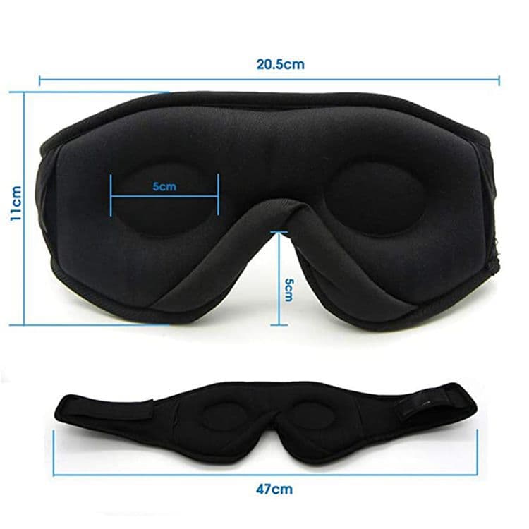 Bluetooth Sleep Headband with Eye Mask, Stereo Music for Sleeping and Relaxation, Pink — image 3