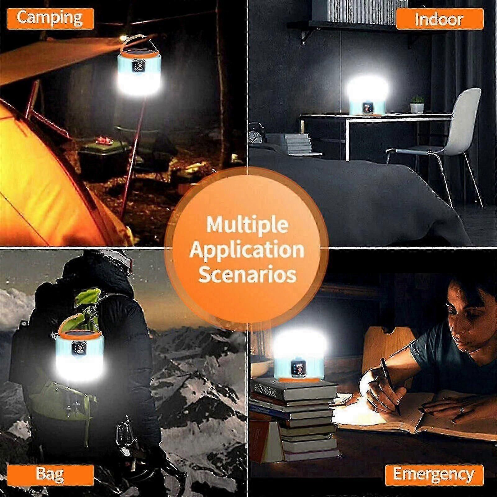 1000w Solar Lantern Usb Rechargeable Outdoor Camping Tent Hiking Led Light Lamp for Outdoor Activities — image 4