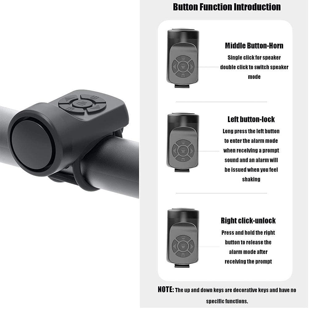 Electric Bike Horn, Electronic Bell,4 Sound Modes Waterproof Horn for Bike, Loudest Bike Horn with Rechargeable Battery — image 5