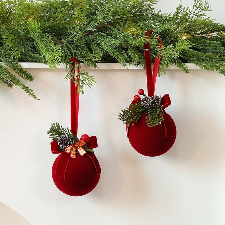 Double Ring Flocked Bell Christmas Ornament, Xmas Party Scene Hanging Accessory ā image 6