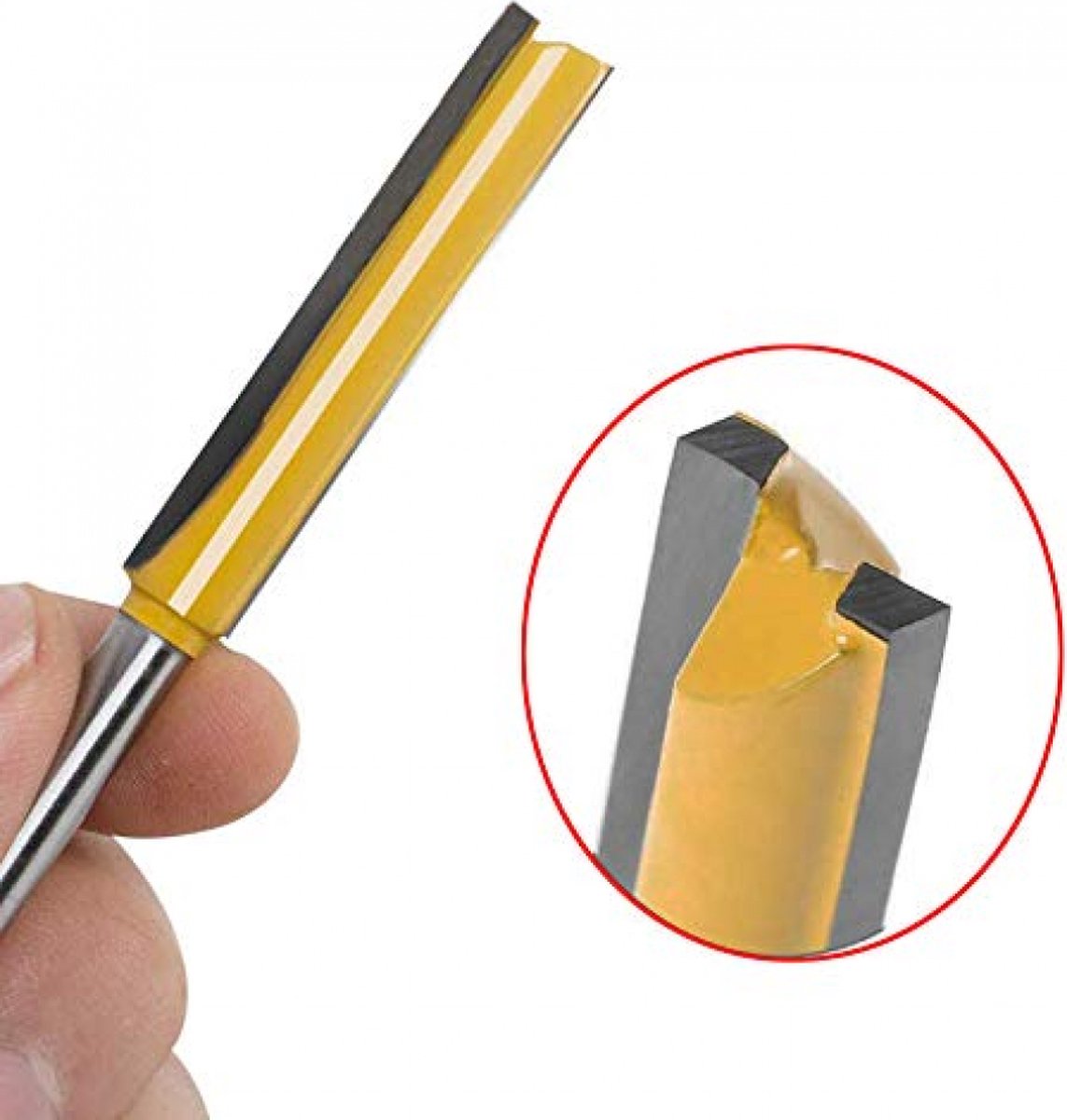 Groove cutter - Wood Groove Cutter Long Version - Shaft 8mm - 8*50mm - yellow - metal โ image 3