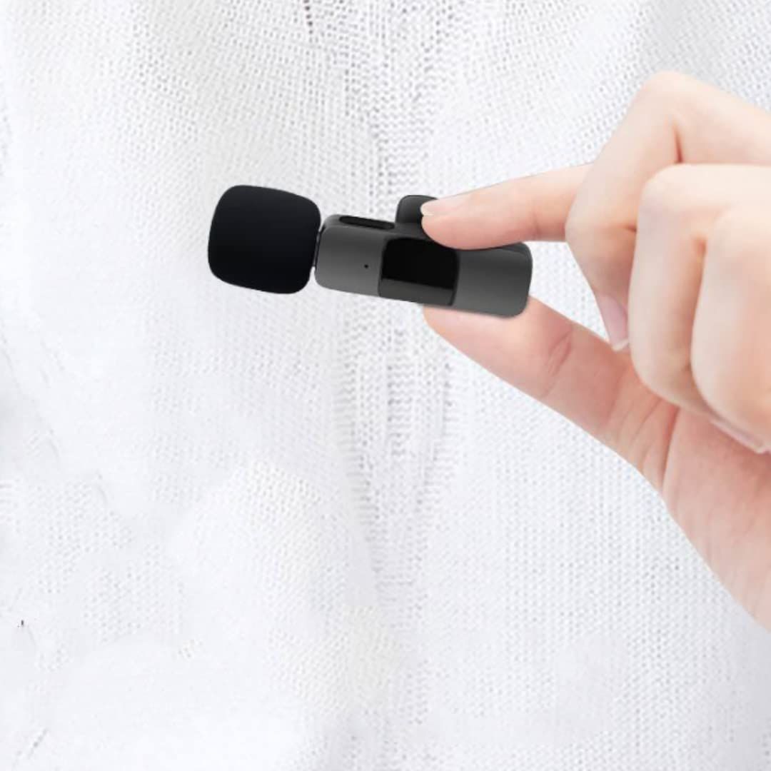 Professional wireless lavalier microphone, cordless omnidirectional lavalier microphone, and used for interview video podcasts — image 3