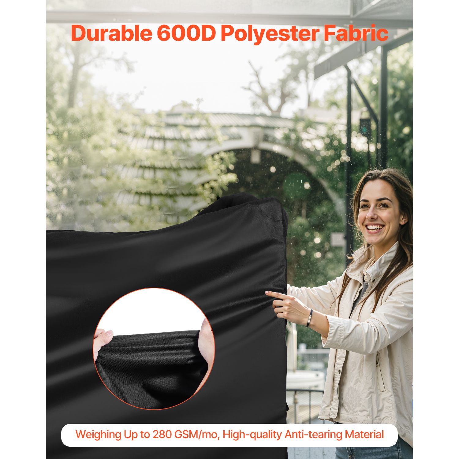66 inch Grill Cover Heavy Duty BBQ Gas Grill Cover Outdoor Waterproof — image 2