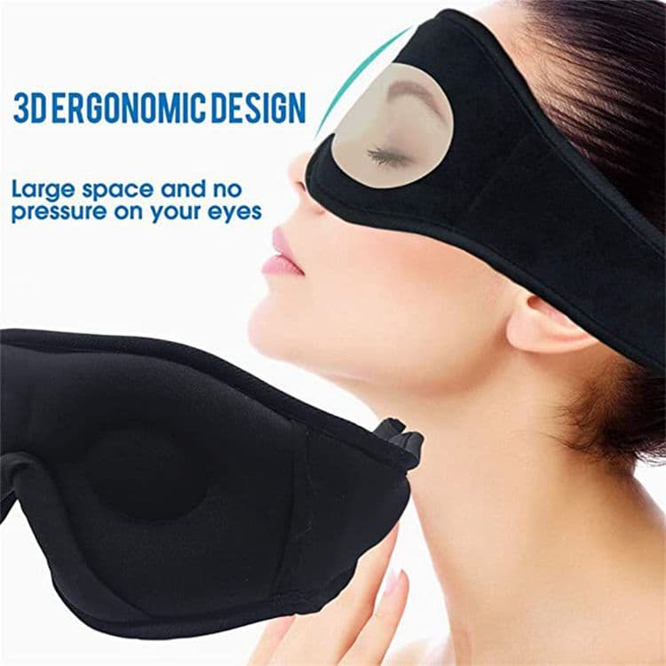 Bluetooth Sleep Headphones Headband with Eye Mask, Wireless Stereo Music for Sleep and Relaxation, Blue — image 5