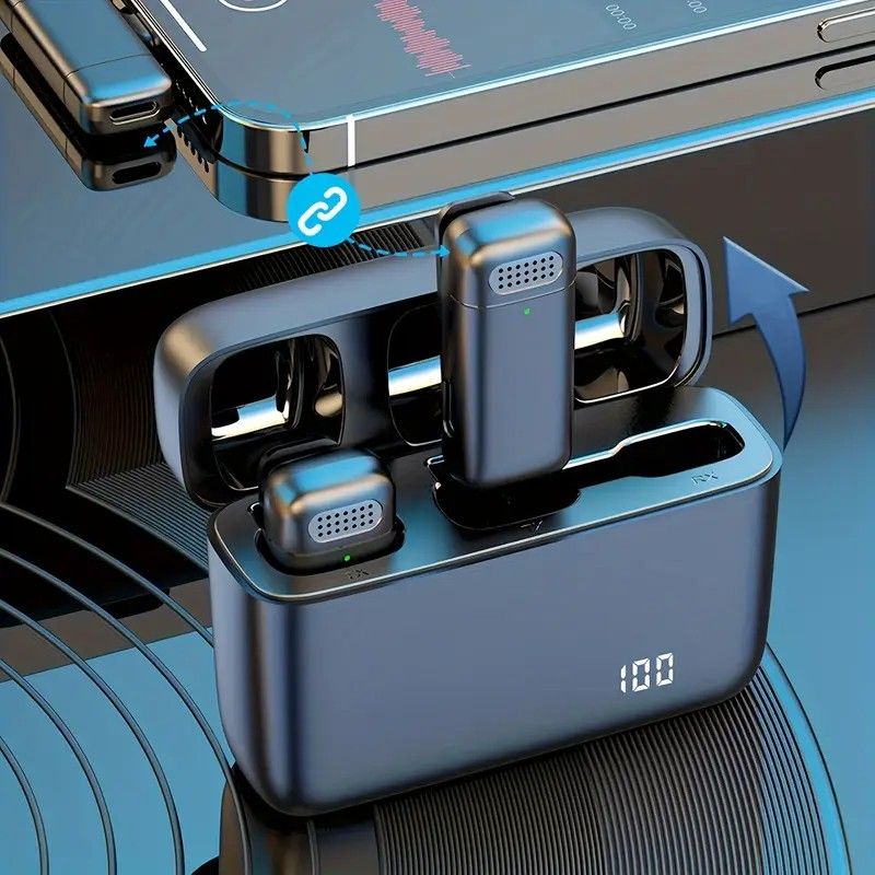 Wireless Lavalier Microphone Set: 2.4G Wireless Instant Connection, DSP Smart Noise Reduction, 84-Hour Long Battery Life, One-to-Many Full-Scenario — image 6