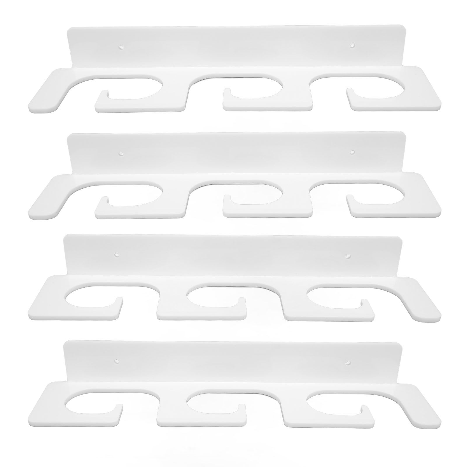 4Pcs Fishing Rod Holder Rugged Space Saving Stylish Holding 6 Rods Wall Mounted Fishing Pole Rack for Indoor Outdoor White โ image 4