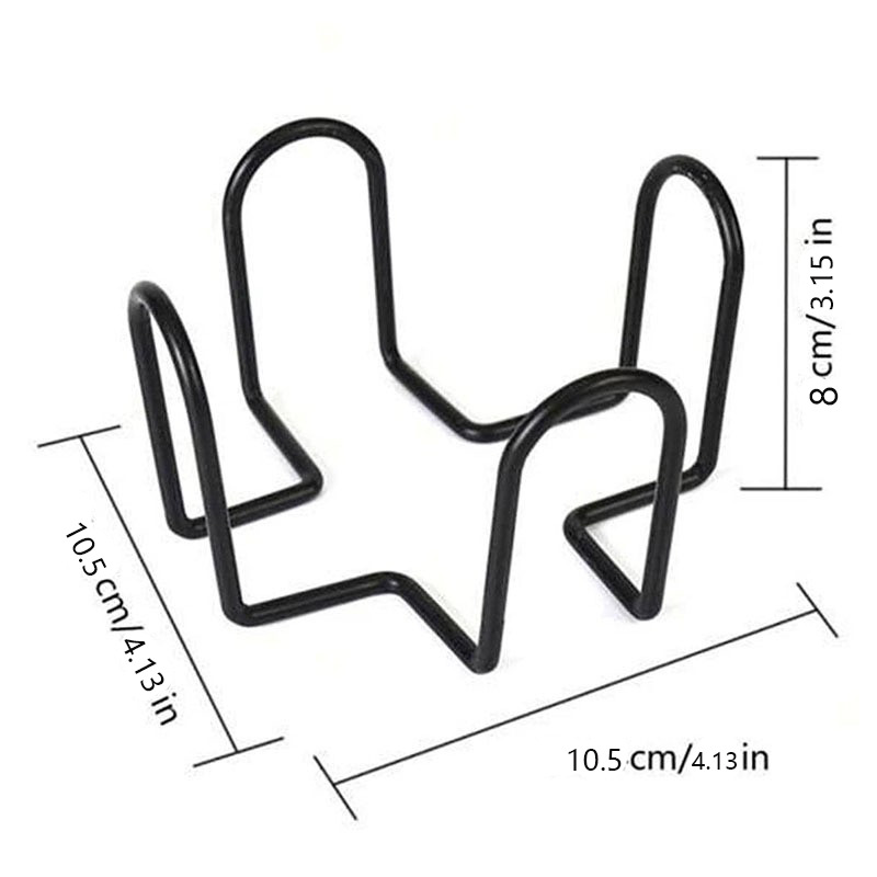 5-PCS Universal Black Metal Coaster Holder Iron Storage Stand for Round Square and Octagon Coasters Table Organiser โ image 4