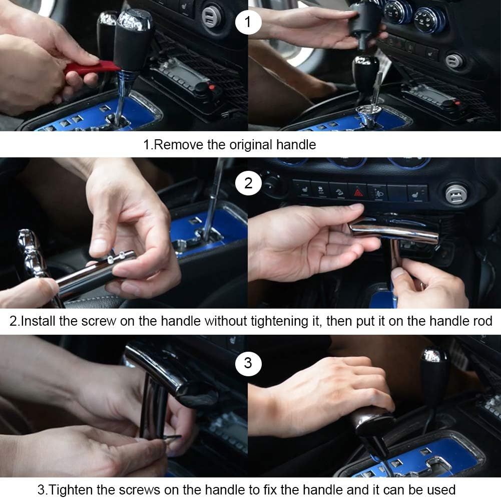 Handle Gear Shifter Knob Fits for stylish and luxurious to show your excellent aesthetics shift knob is very easy to install(Black) — image 3