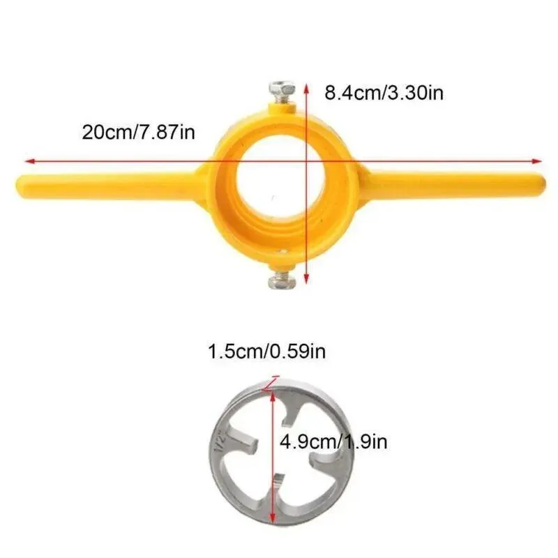 6Pcs Set Plumbing Water Pipe Die Plastic Maker Screw Die Pipe Thread Hand Tool โ image 4