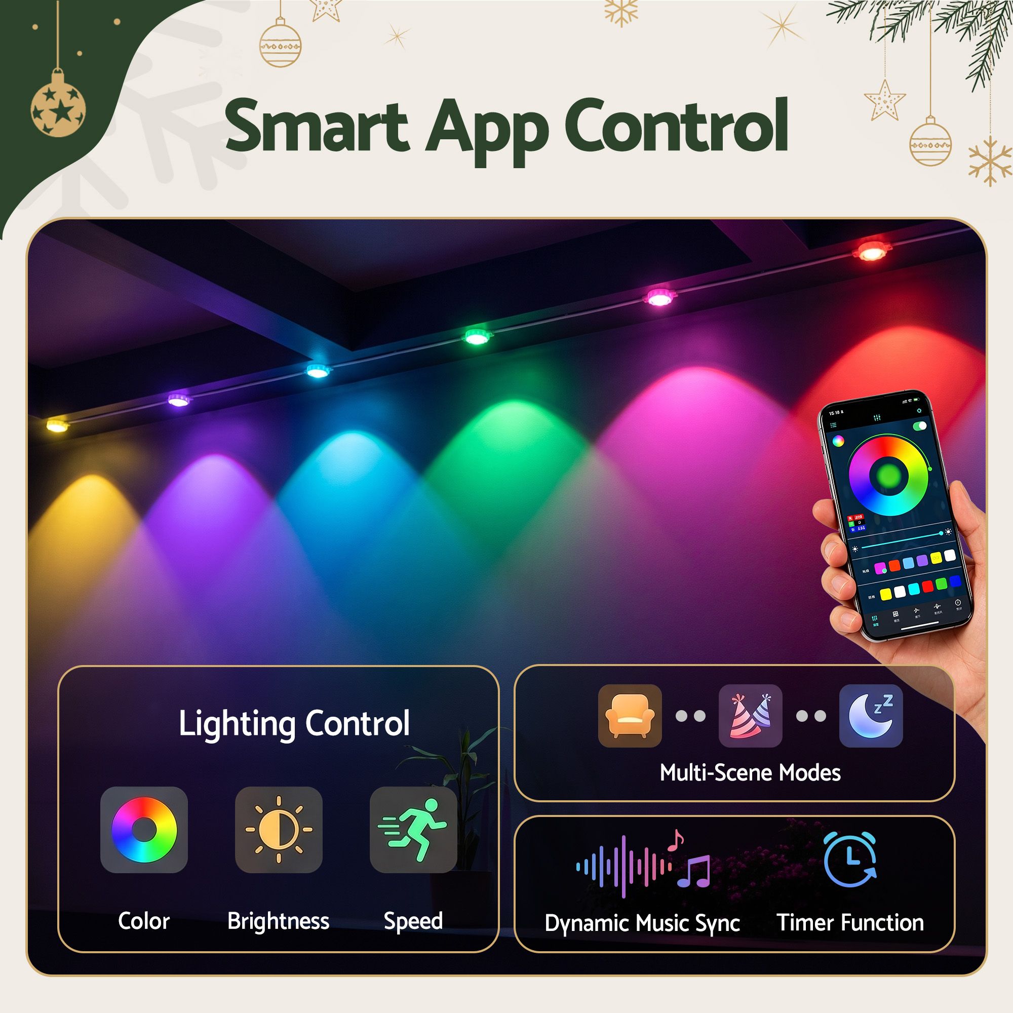 Jingle Jollys 15M Christmas Lights Permanent String Eaves Light 36 LED Decoration — image 3