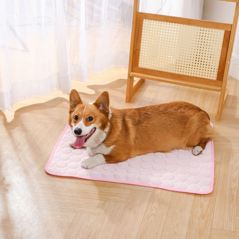 Jun Zhe Pet Ice Silk Cooling Mat for Dogs Ice silk pad blue XL(100*75cm) about 280g โ image 4