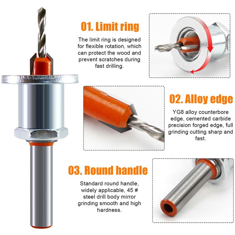Countersink Drill Bit Set For Woodworking โ image 3