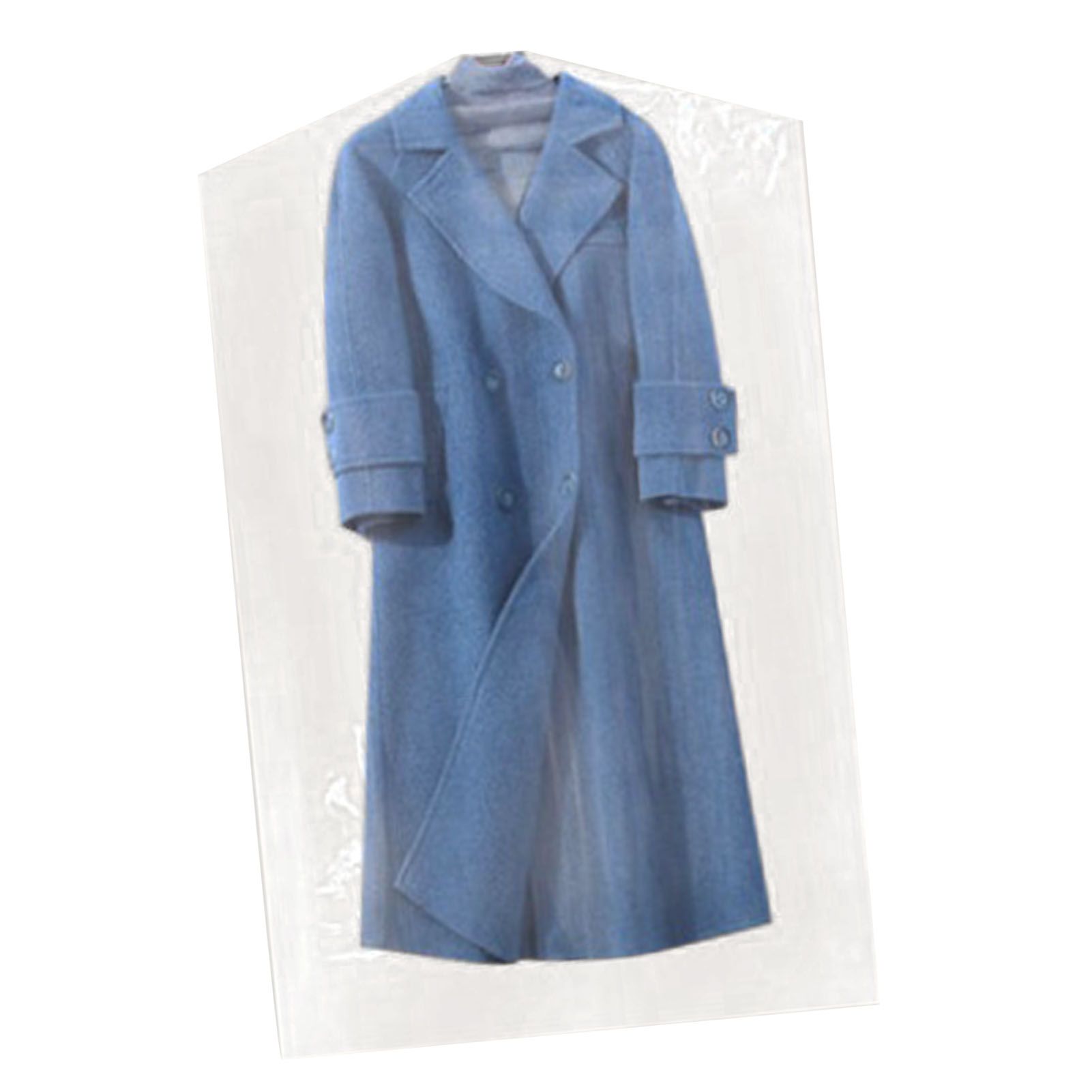 100 Pcs Hanging Garment Bag Single Use Dustproof 60x120cm PE Material Semi Transparent Hanging Suit Bag โ image 3