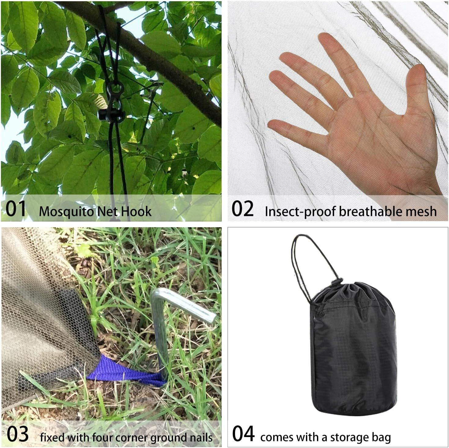Ultralight Camping Mosquito Net, Fine Breathable Mesh Bug Net for Sleeping Bags, Tents, Hiking, Backpacking and Outdoor Sleeping, Green โ image 4