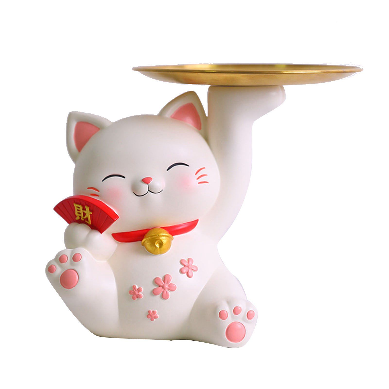 Porch Ornaments Light Luxury High Grade Storage Ornaments Living Room Desktop Decoration Fortune Cat 22 × 17 × 18.5cm/8.7 × 6.7 × 7.3in