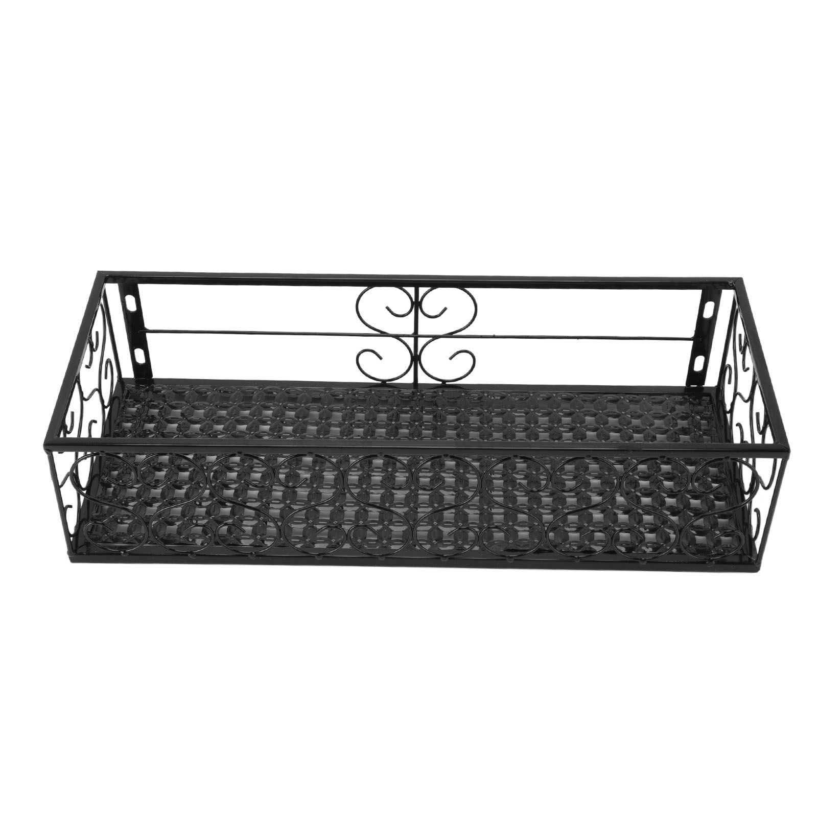 Balcony Flower Rack Hanging Flower Pot Hanger Hanging Wrought Iron Fence Indoor Windowsill Succulent Shelf Suitable for 2.5cm Railings — image 5