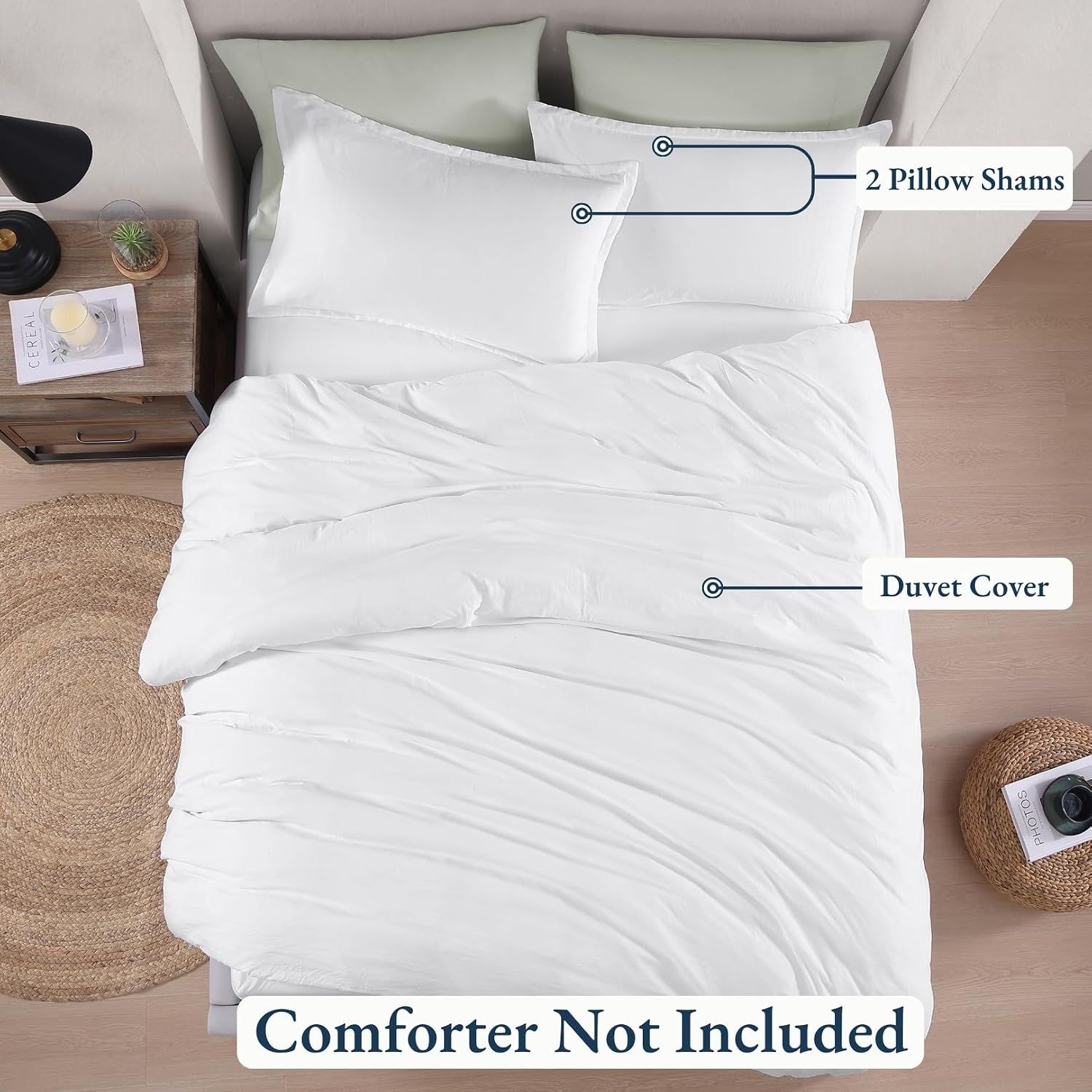 Hotel Soft Microfiber Duvet Cover Set-2000TC Quilt Cover Set & Pillowcases -1 Donna Cover Zipper Closure & 1 x Pillowcases-Breathable Bedding - Wrinkle, Fade — image 4