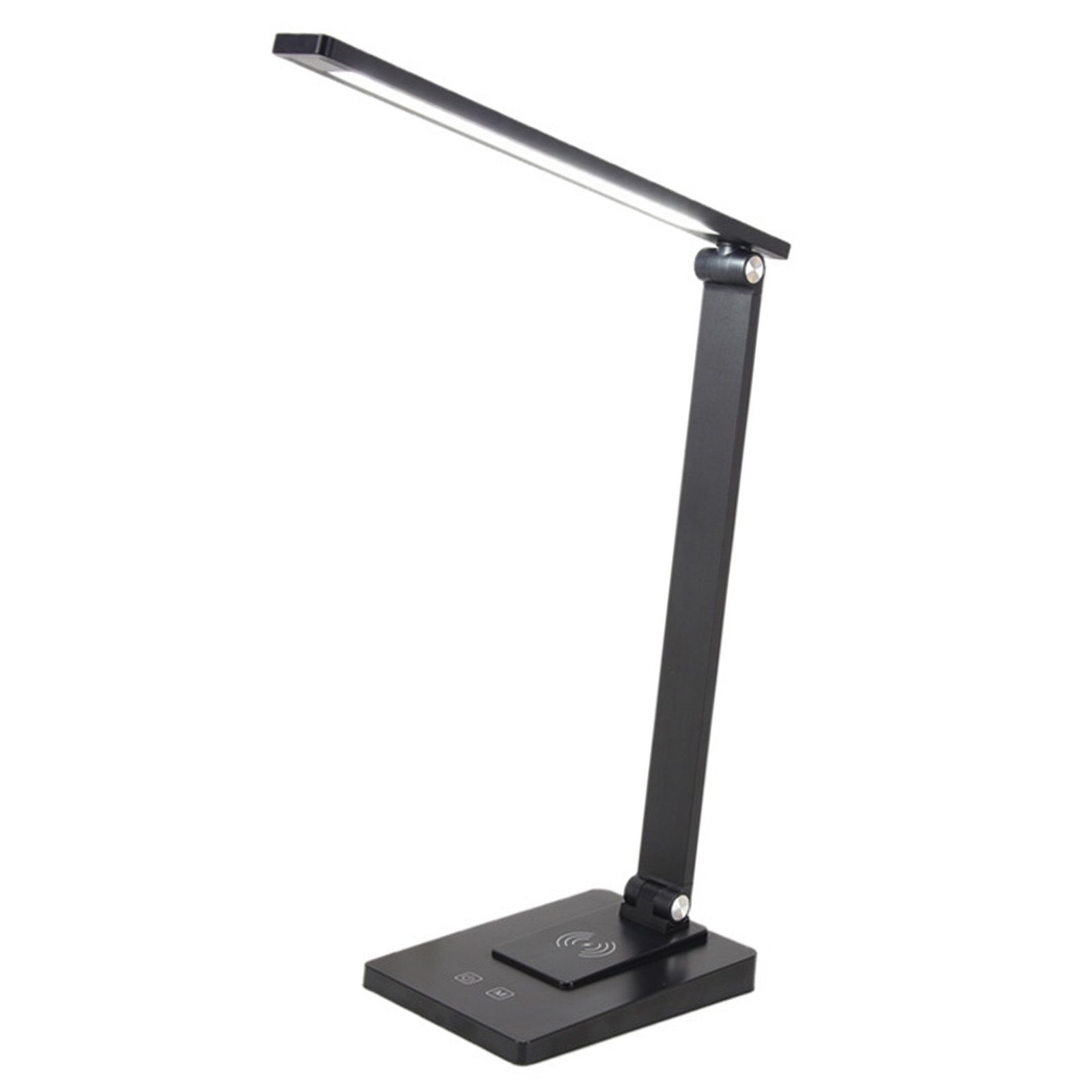 LED Desk Lamp with 3 Levels Brightness Eye Caring Office Reading Lamp Foldable Table Desk Lamp USB Wireless Charging Plug in Version — image 4