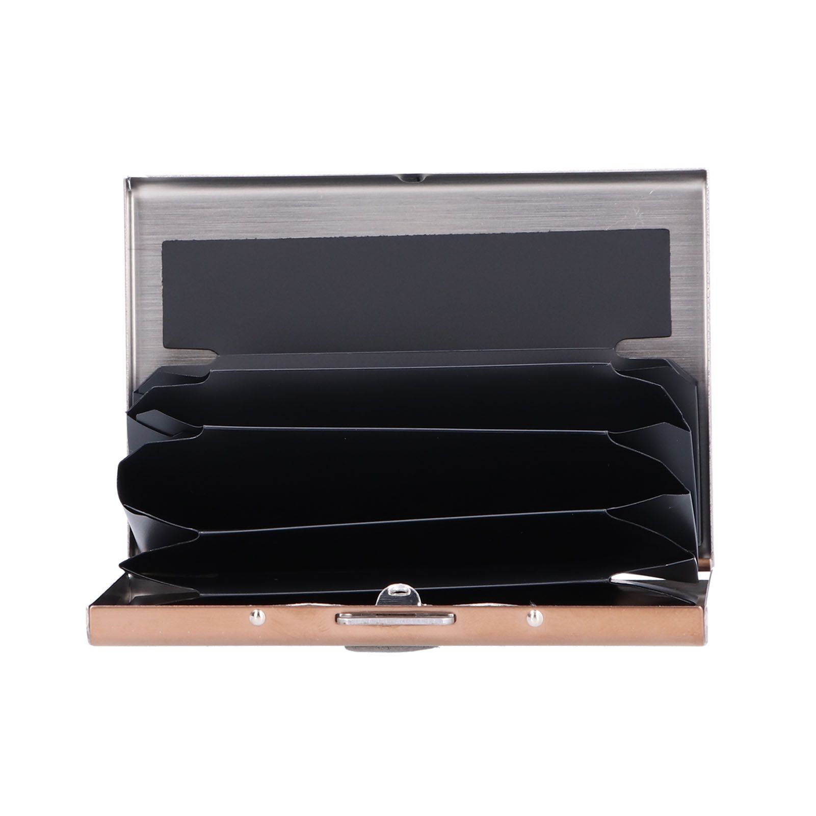 Credit Card Holder Protector Stainless Steel Credit Card Wallet Business Card Case for Men and WomenRose Gold โ image 2